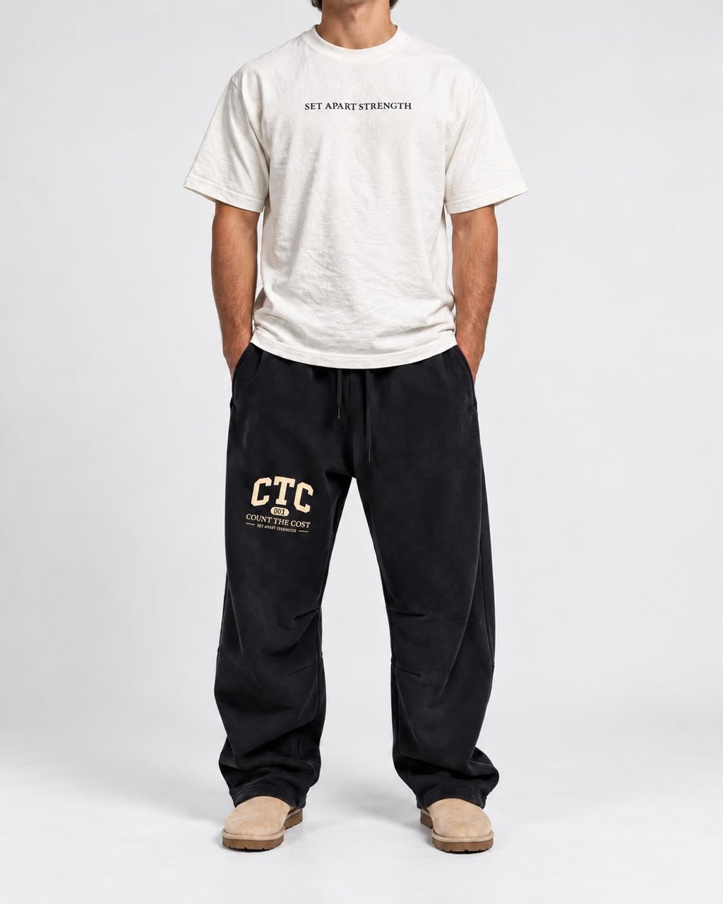 Vintage Black sweatpants full view #color_vintage-black